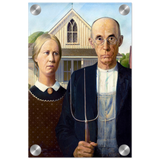 American Gothic by Grant Wood â€“ Iconic American Regionalism Art PrintWood Prints20x30 cm / 8x12â€³