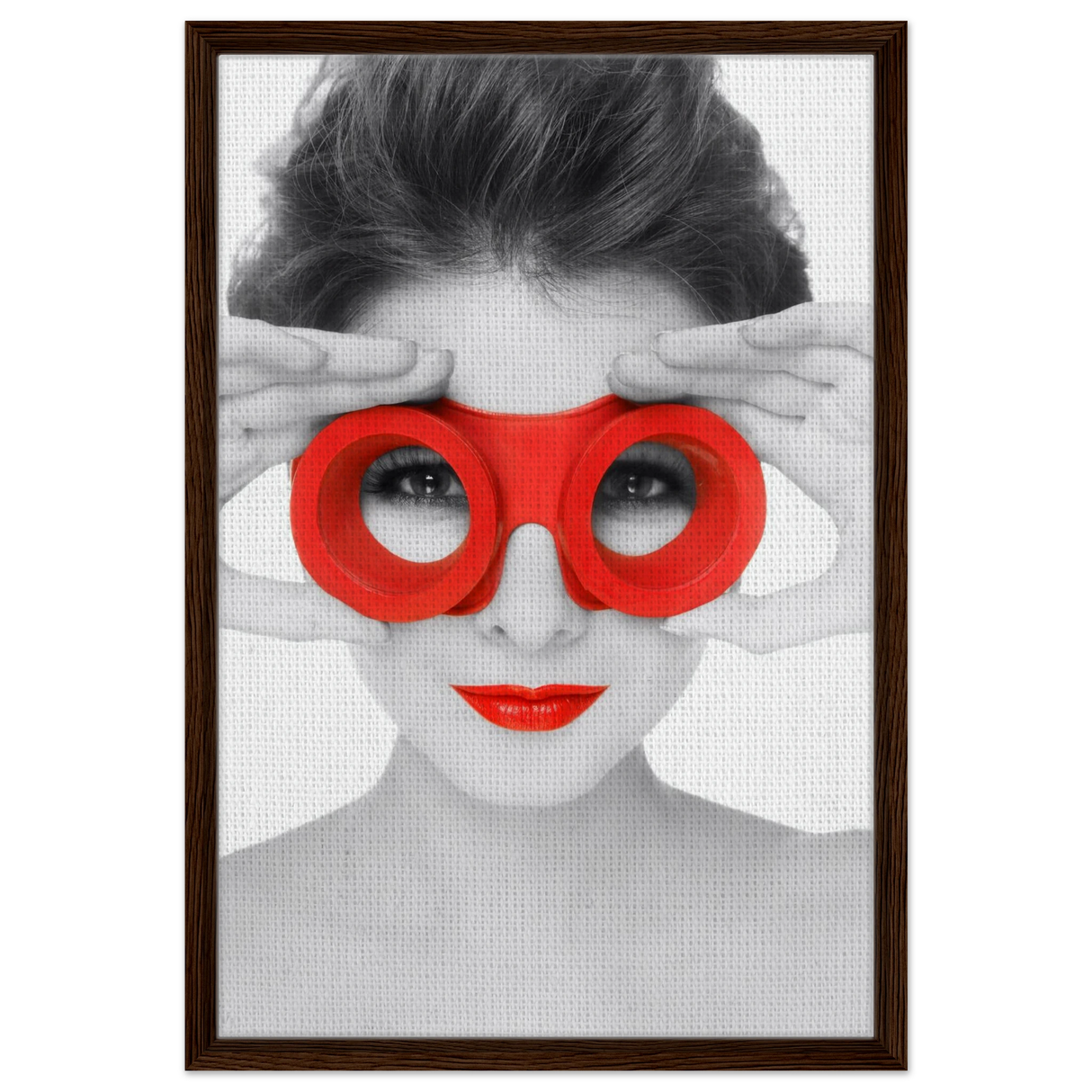 through crimson eyes monochrome glamour pop wall art print40x60 cm / 16x24″Canvas
