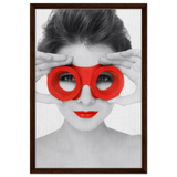 through crimson eyes monochrome glamour pop wall art print40x60 cm / 16x24″Canvas
