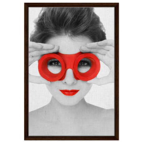 through crimson eyes monochrome glamour pop wall art print40x60 cm / 16x24″Canvas