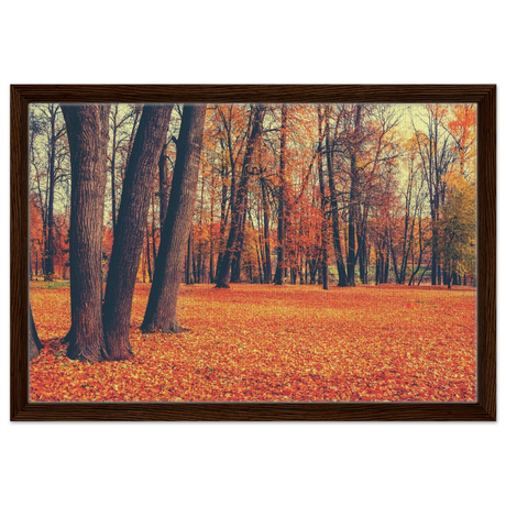 golden silence in autumn a tranquil forest escape wall art print30x45 cm / 12x18″Canvas