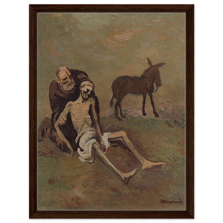 The Good Samaritan by CypriÃ¡n MajernÃ­k â€“ Expressionist Biblical Wall Art PrintCanvas30x40 cm / 12x16â€³