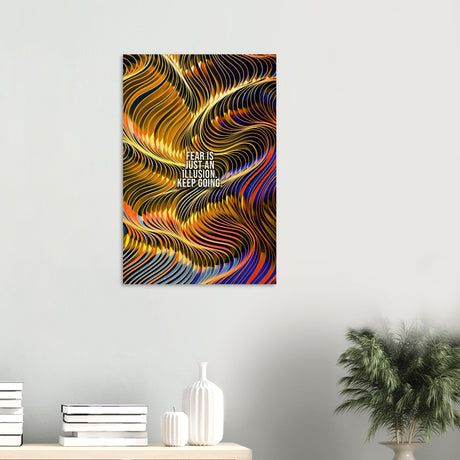 da vinci motivational wall art illusion