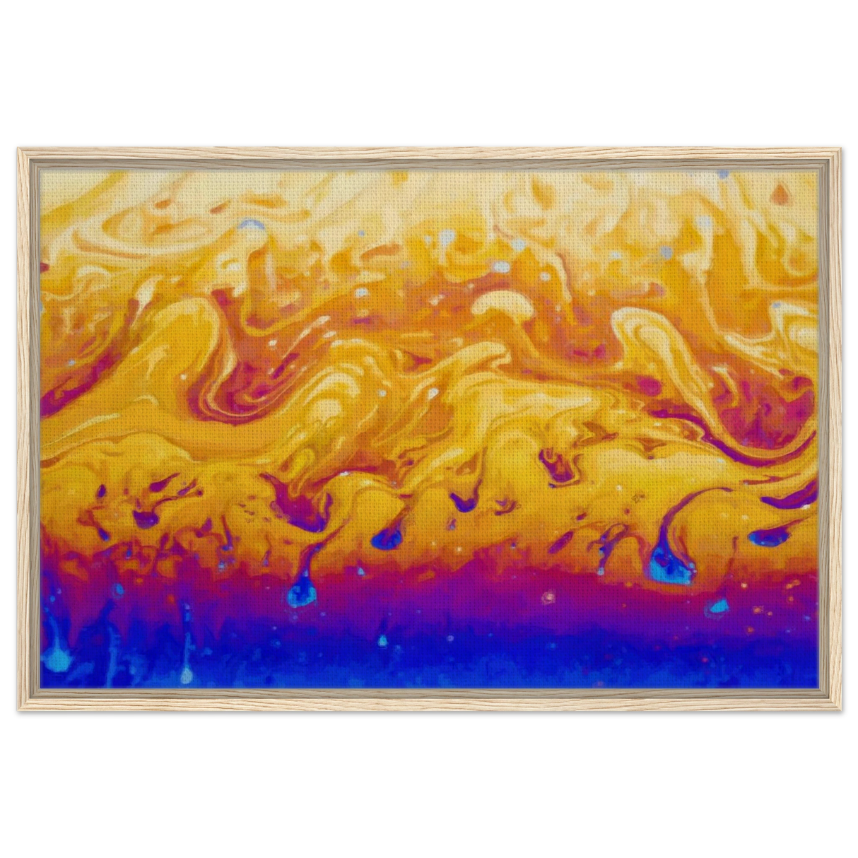 Lava Dreamscape â€“ Fluid Abstract Wall Art PrintFramed Canvas30x45 cm / 12x18â€³