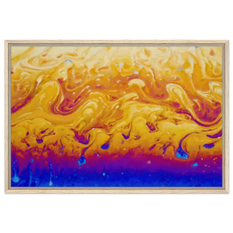 Lava Dreamscape â€“ Fluid Abstract Wall Art PrintFramed Canvas30x45 cm / 12x18â€³