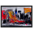Urban Inferno â€“ Abstract Cityscape Wall Art PrintFramed Canvas30x45 cm / 12x18â€³