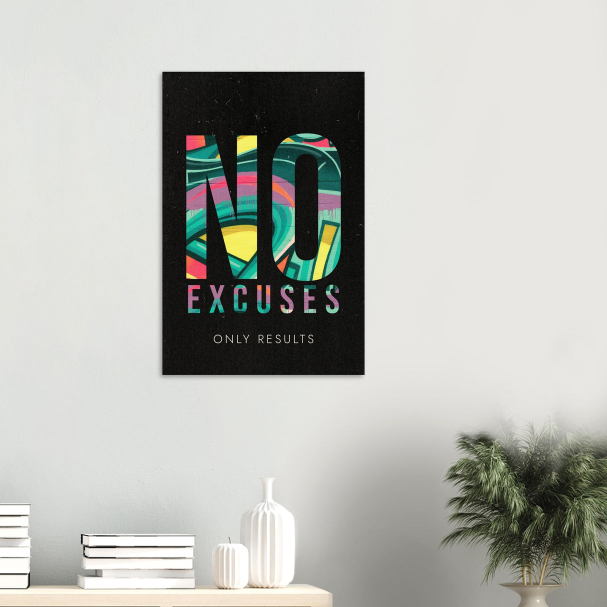 da vinci motivational wall art no excuses