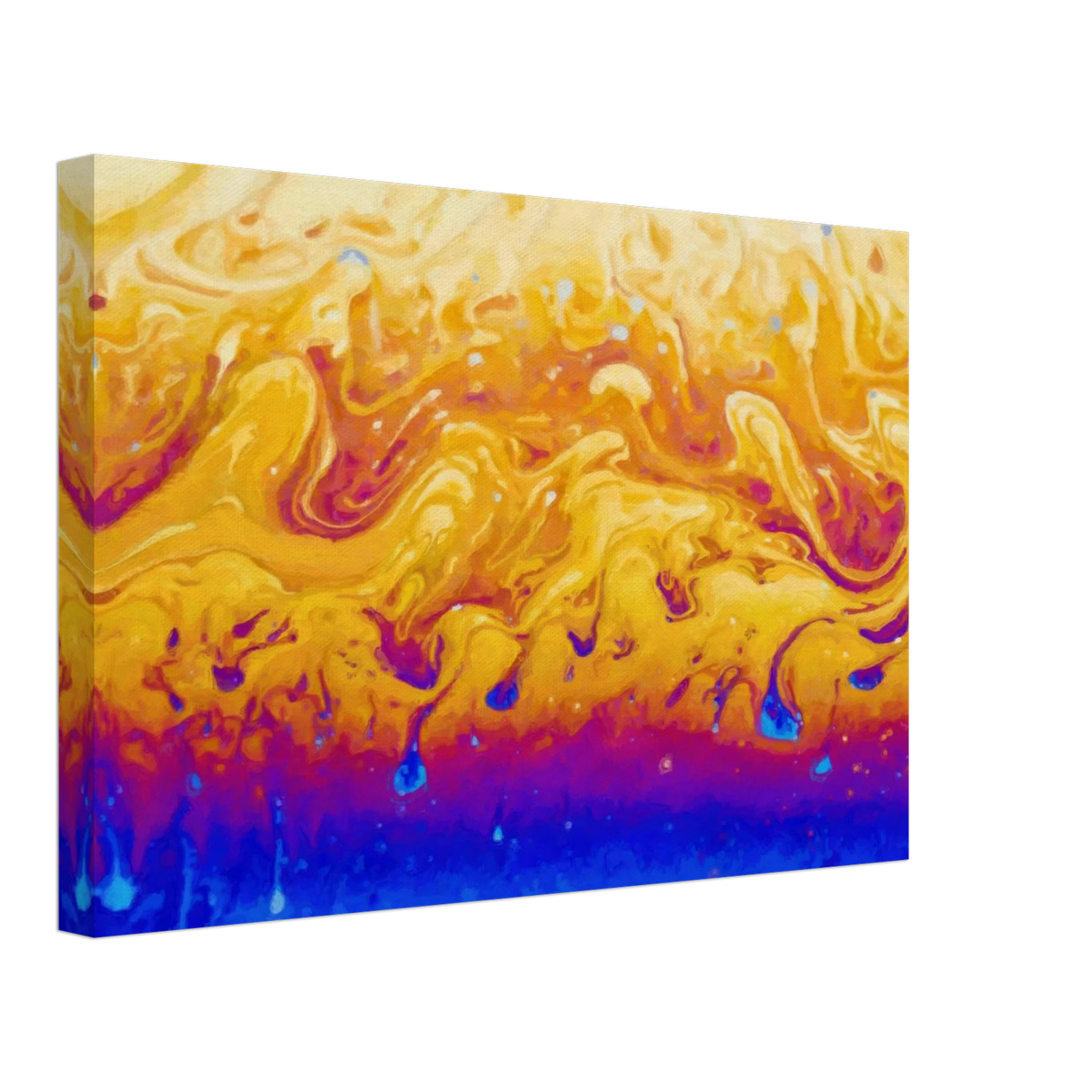 Lava Dreamscape â€“ Fluid Abstract Wall Art PrintFramed Canvas30x45 cm / 12x18â€³