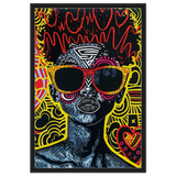 electric royalty afro futurist pop expression wall art print60x90 cm / 24x36″Aluminum Print