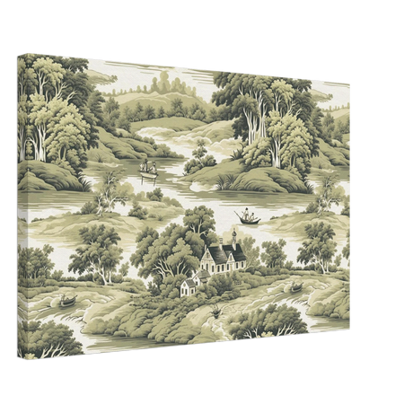 whispers of the countryside vintage scenic wall art print30x45 cm / 12x18″Framed Canvas