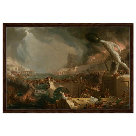 the course of empire destruction by thomas cole classic historical art print70x100 cm / 28x40″Wood Prints