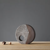 Sweeping Silver Resin Vase – Modern Abstract Floor & Table Décor