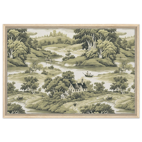 whispers of the countryside vintage scenic wall art print50x75 cm / 20x30″Framed Canvas