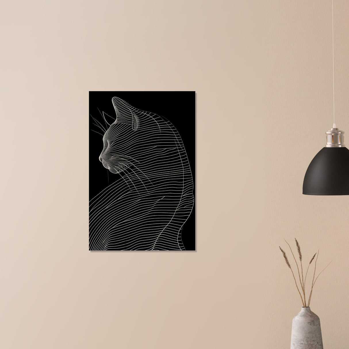  minimalist nature wall art cat animal prints
