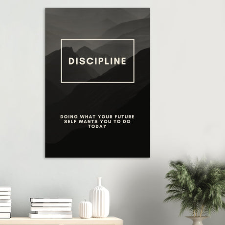 da vinci motivational wall art discipline