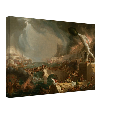 the course of empire destruction by thomas cole classic historical art print40x60 cm / 16x24″Canvas