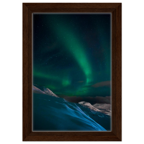 celestial veil dancing lights over arctic silence fine art photography northern lights wall art print70x100 cm / 28x40″Aluminum Print