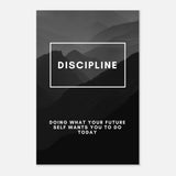 da vinci motivational wall art discipline