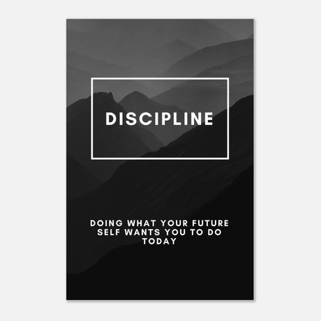 da vinci motivational wall art discipline