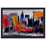 Urban Inferno â€“ Abstract Cityscape Wall Art PrintFramed Canvas40x60 cm / 16x24â€³