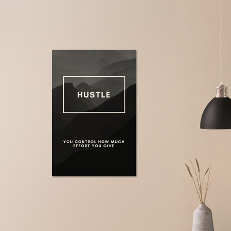  motivational wall art hustle 1