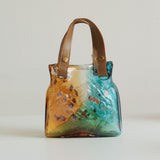 Handcrafted Glass Handbag Vase – Creative Light Luxury Home Décor