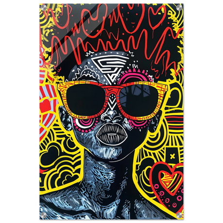 electric royalty afro futurist pop expression wall art print60x90 cm / 24x36″Wood Prints