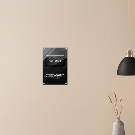 motivational wall art patience