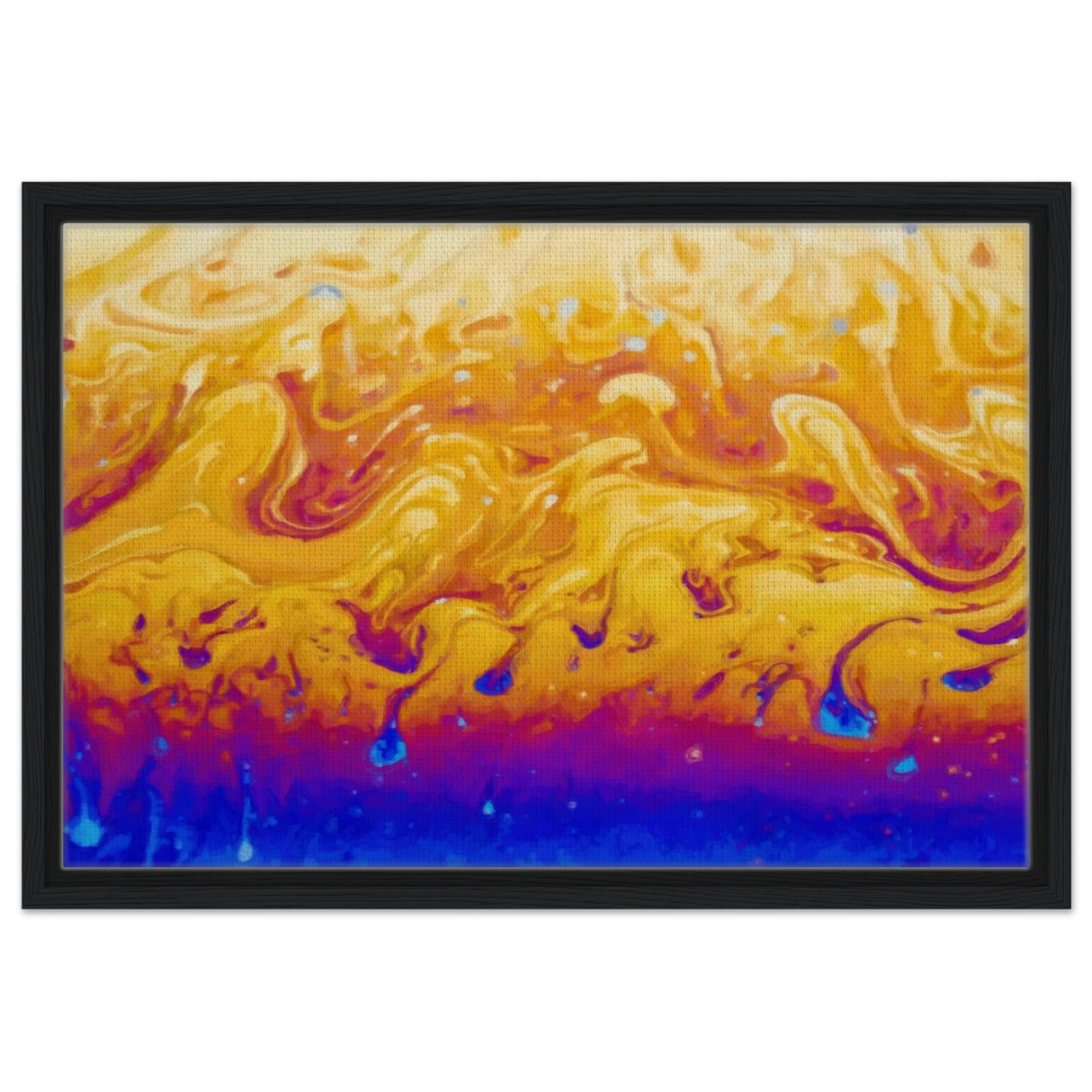 Lava Dreamscape â€“ Fluid Abstract Wall Art PrintFramed Canvas20x30 cm / 8x12â€³