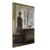 the girl and the picture a flower by harold knight