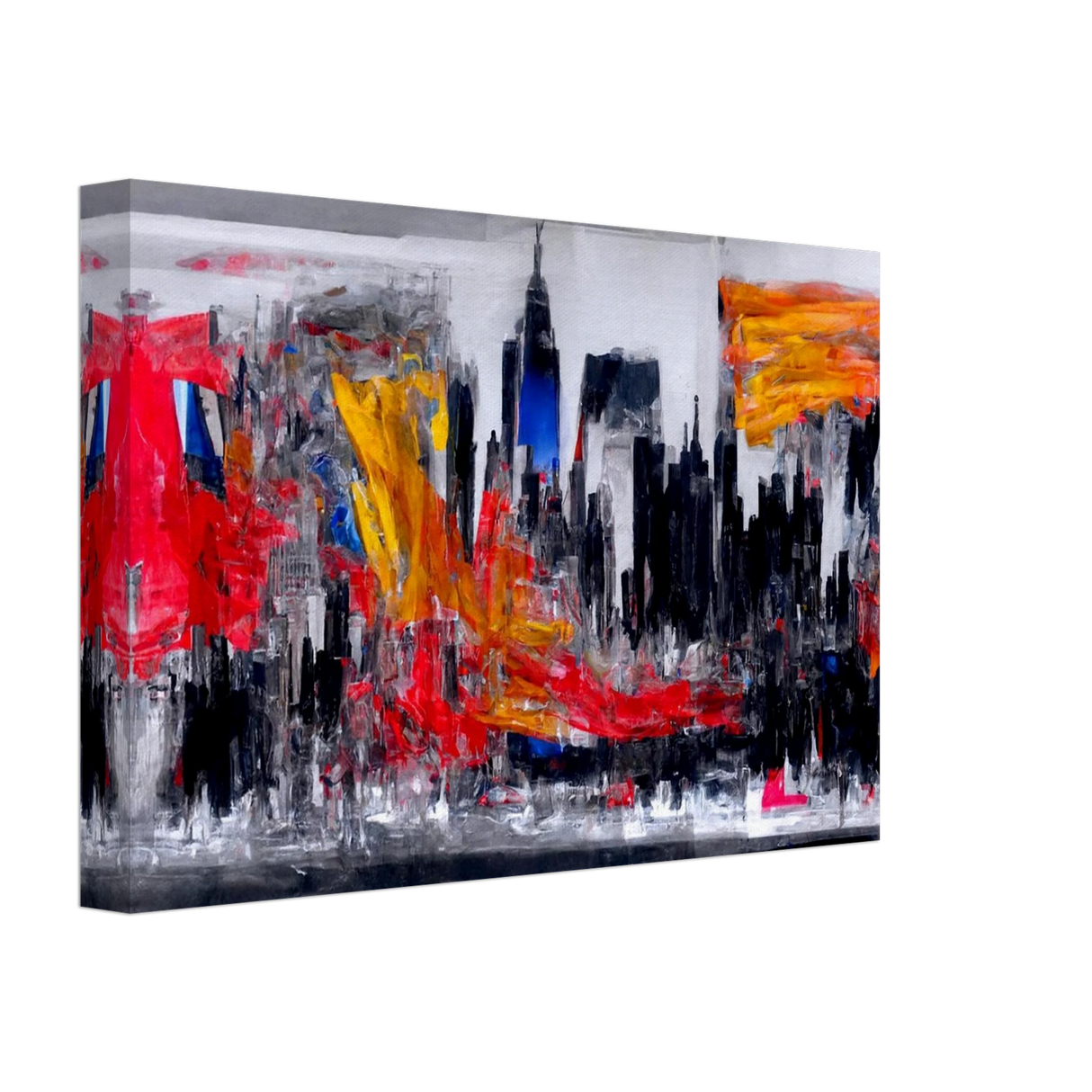 Urban Inferno â€“ Abstract Cityscape Wall Art PrintWood Prints20x30 cm / 8x12â€³