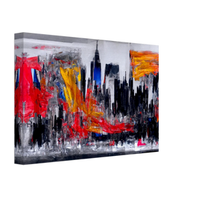 Urban Inferno â€“ Abstract Cityscape Wall Art PrintWood Prints20x30 cm / 8x12â€³