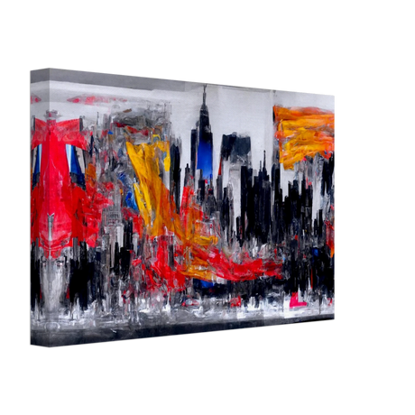 Urban Inferno â€“ Abstract Cityscape Wall Art PrintWood Prints20x30 cm / 8x12â€³