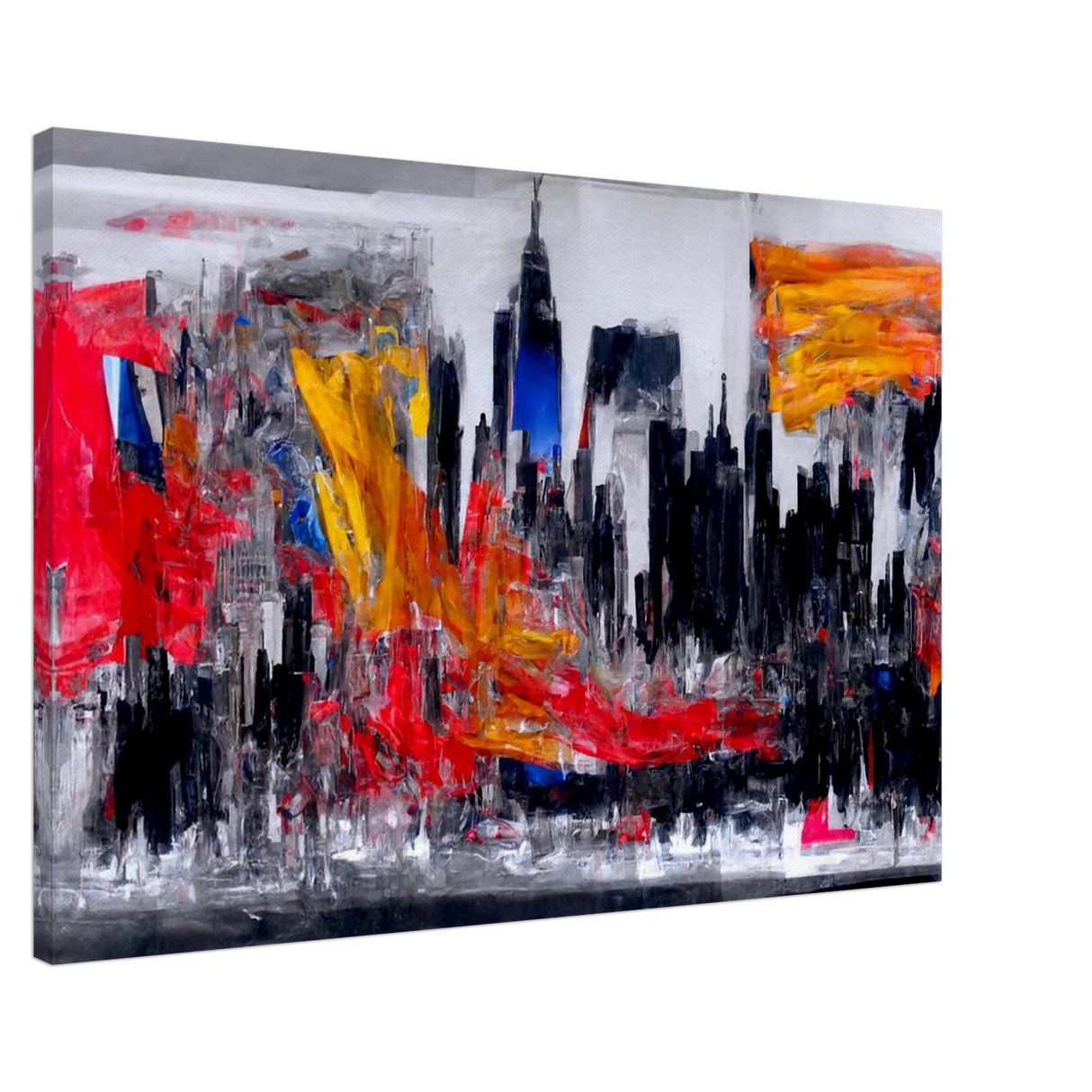 Urban Inferno â€“ Abstract Cityscape Wall Art PrintAcrylic Print20x30 cm / 8x12â€³