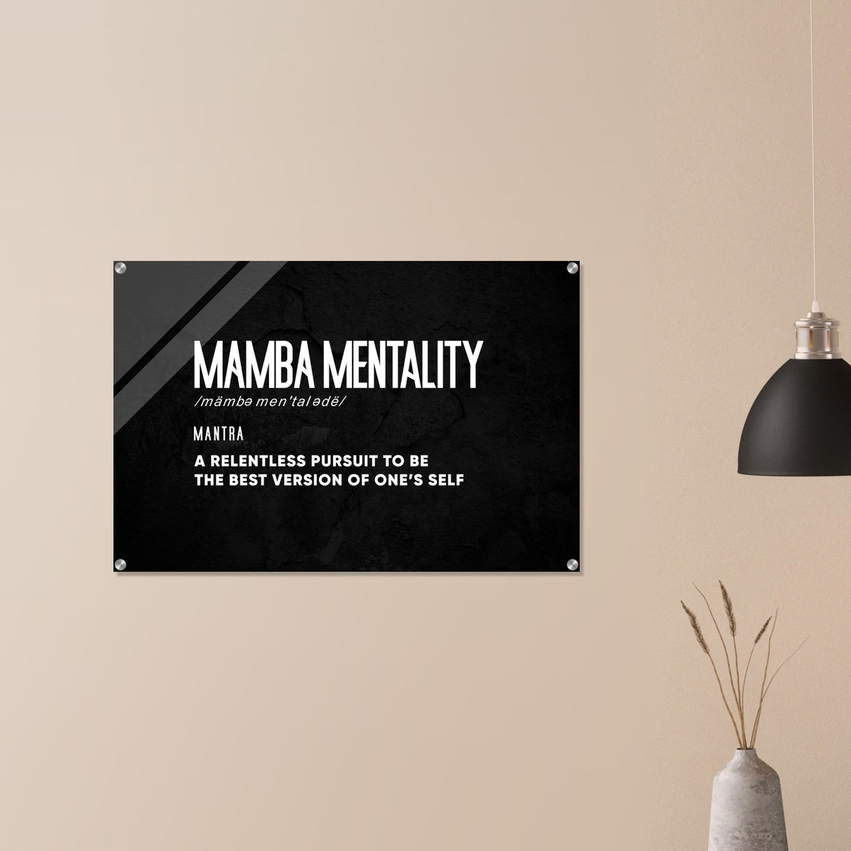  motivational wall art mamba mentality