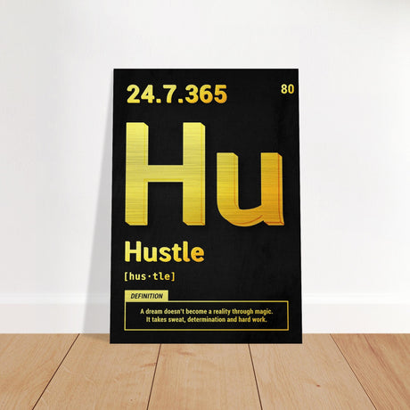 da vinci motivational wall art hustle