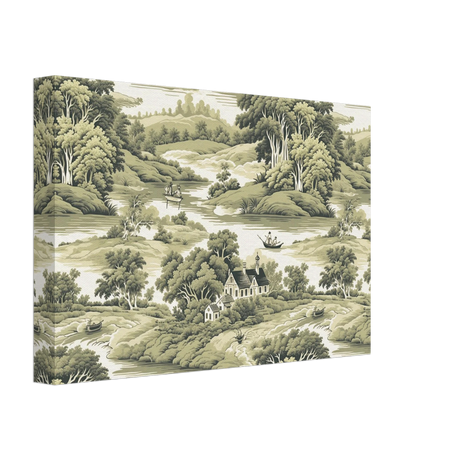 whispers of the countryside vintage scenic wall art print30x45 cm / 12x18″Framed Canvas