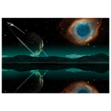 celestial reflections a portal beyond the stars wall art print40x60 cm / 16x24″Framed Canvas