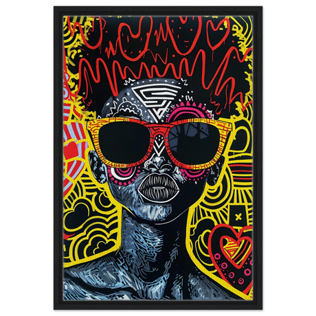 electric royalty afro futurist pop expression wall art print70x100 cm / 28x40″Wood Prints