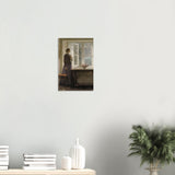 the girl and the picture a flower by harold knight
