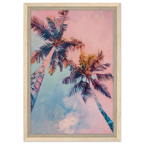 sunset palms wall art print30x45 cm / 12x18″Brushed Aluminum Print