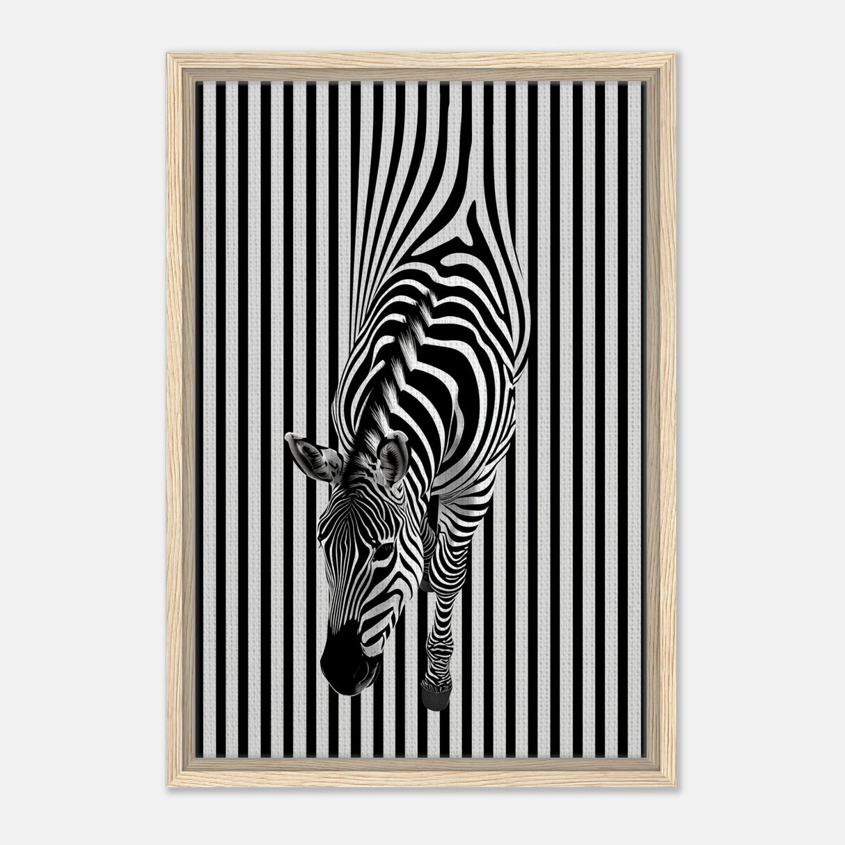  minimalist wall art wildlife zebra