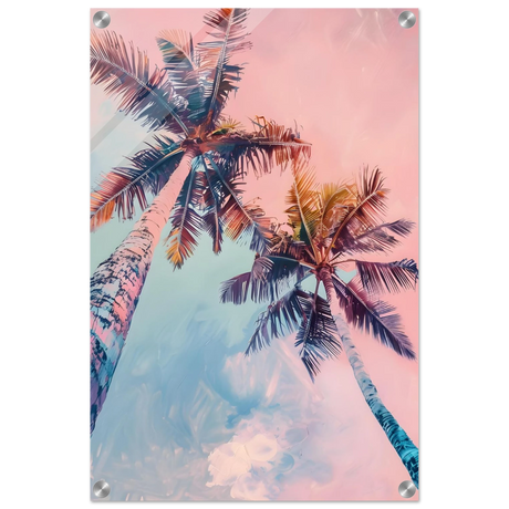 sunset palms wall art print50x75 cm / 20x30″Framed Canvas