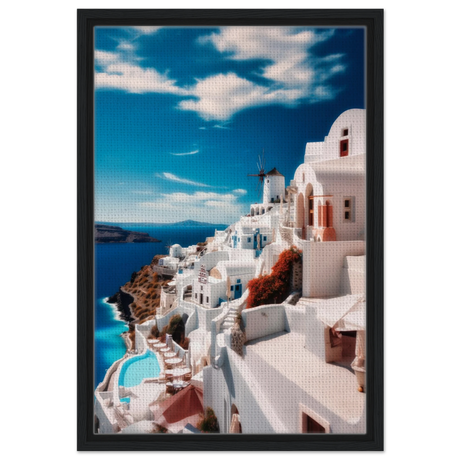 santorini serenity dreamy greek island wall art print30x45 cm / 12x18″Aluminum Print