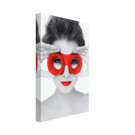 through crimson eyes monochrome glamour pop wall art print50x75 cm / 20x30″Framed Canvas