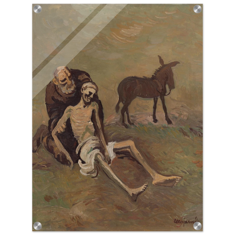 The Good Samaritan by CypriÃ¡n MajernÃ­k â€“ Expressionist Biblical Wall Art PrintAcrylic Print50x70 cm / 20x28â€³