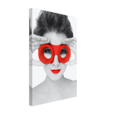 through crimson eyes monochrome glamour pop wall art print30x45 cm / 12x18″Wood Prints