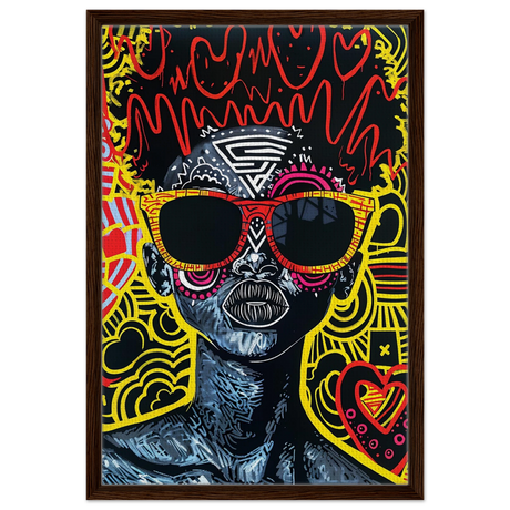 electric royalty afro futurist pop expression wall art print30x45 cm / 12x18″Framed Canvas