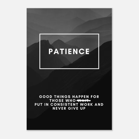  motivational wall art patience