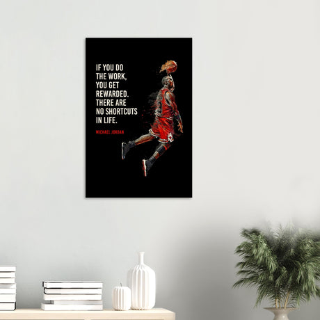 da vinci motivational wall art no shortcuts